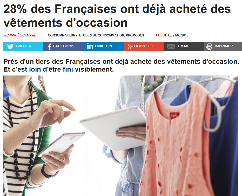 1/3 des Françaises ont déjà acheté des vêtements d'occasion